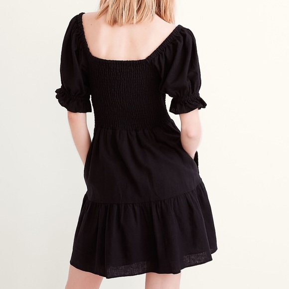 Madewell Linen-Blend Lucie Smocked Mini Dress - Picture 3 of 10